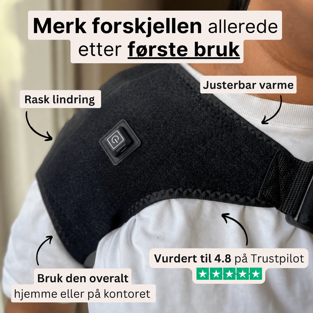 HeatRelief Pro – Rask, justerbar varme for såre skuldre! - AVABeauty.no